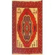 One Of The Kind Persian Turkman Rug 2'10" x 1'6"